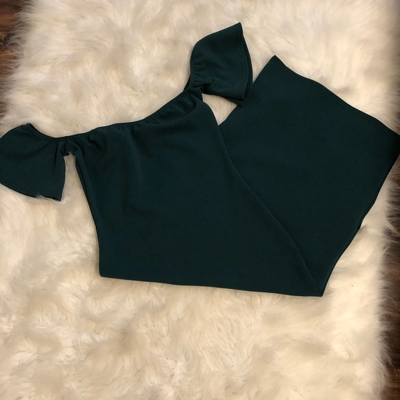 Green Bardot Dress - Picture 2 of 2
